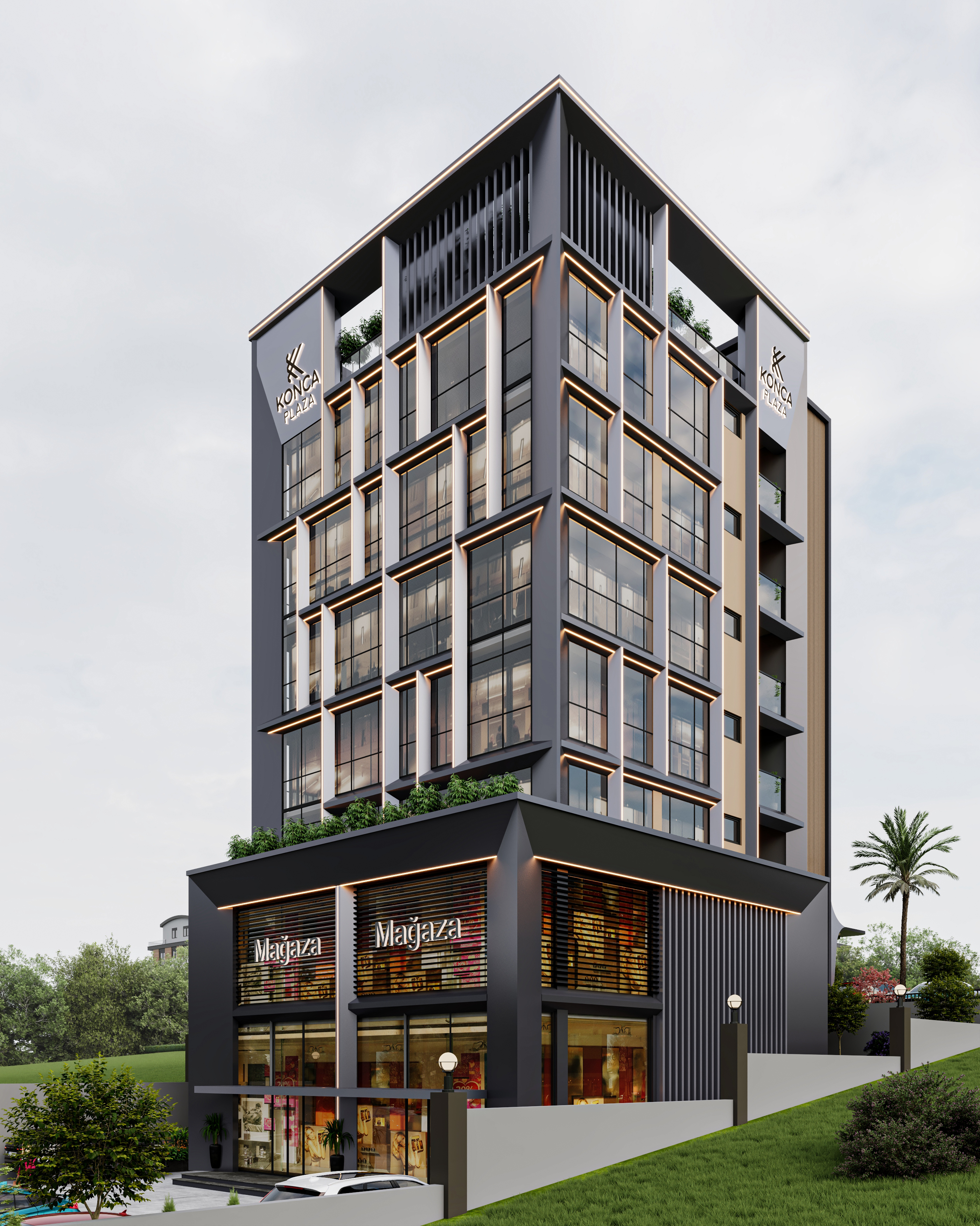 Konca Plaza iş merkezi projesi